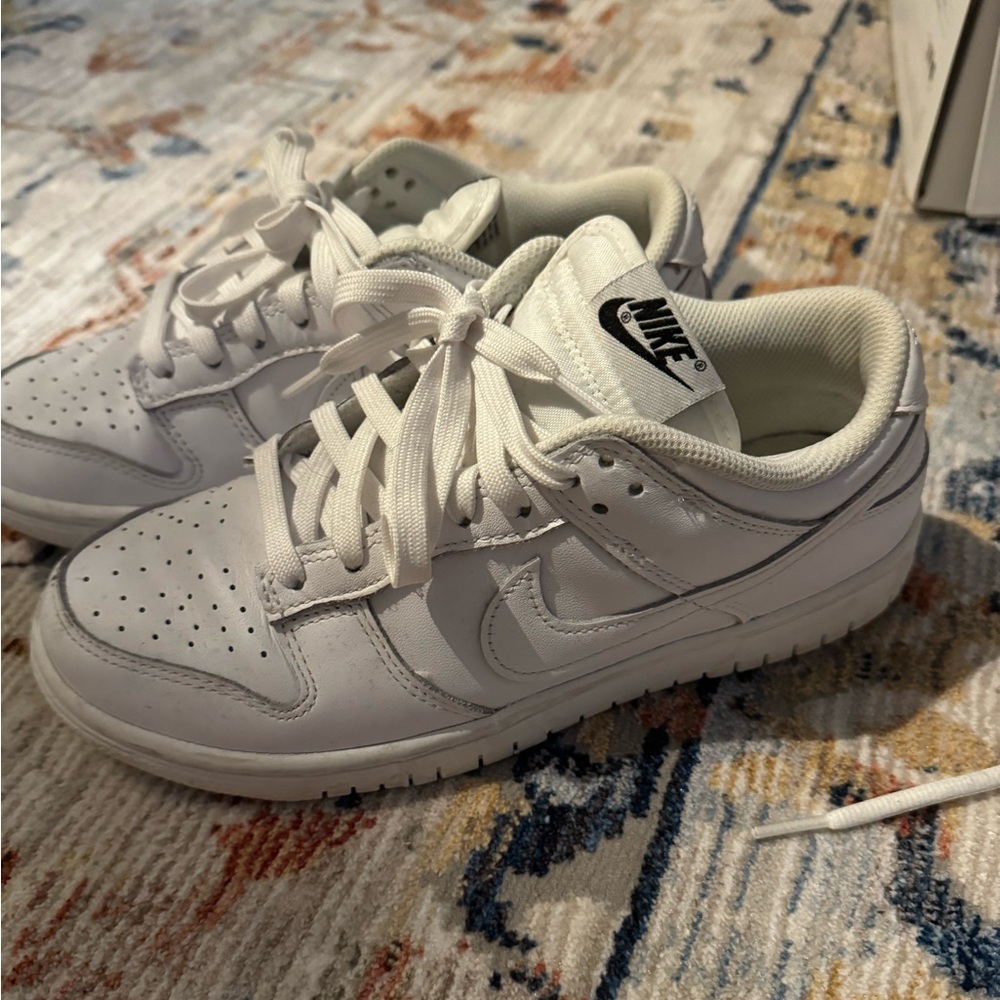 Nike Air Max Dunks! All white size women’s 7.5!